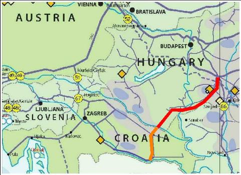 karta hrvatske i mađarske PLINACRO d.o.o.   Operator plinskoga transportnog sustava   Počeli  karta hrvatske i mađarske